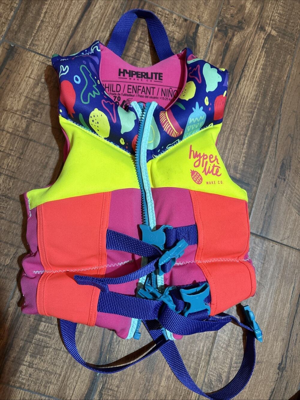 Hyperlite Child Life Jacket Vest, Fits Child Infant Kid 33-55 lbs Biolite Foam